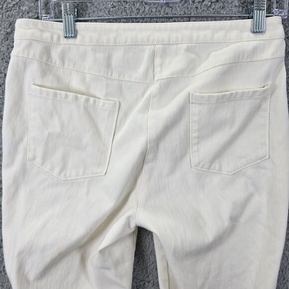 J. McLaughlin Women's White Ankle Side Zip Pants Size 6 - Picture 7 of 13